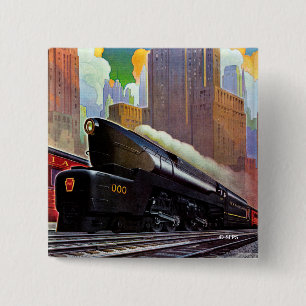 Pennsylvania Train by Unknown 2 Inch Square Button