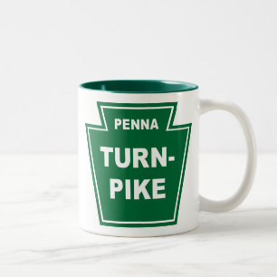 Pennsylvania Turnpike Two-Tone Coffee Mug