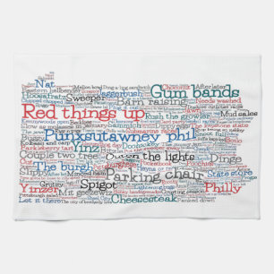 Pennsylvania USA Slang Word Art Map Kitchen Towel