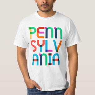Pennsylvania Vintage Retro Pop Art Colourful 80s T-Shirt