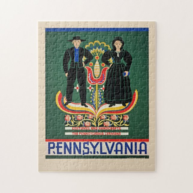 Pennsylvania, vintage travel poster, jigsaw puzzle (Vertical)