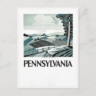 Pennsylvania - Vintage WPA Poster - Farm and Field Postcard