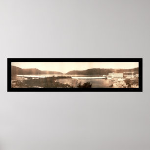 Pennsylvania Water Dam Photo 1911 Poster