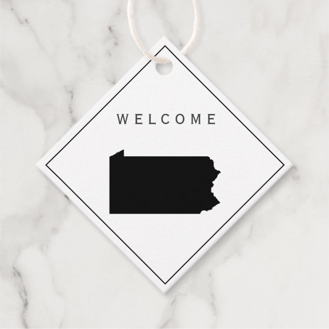 Pennsylvania Welcome Bag Gift Tag Wedding Weekend (Front)