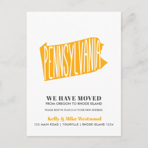 PENNSYLVANIA We've moved New address New Home    Postcard