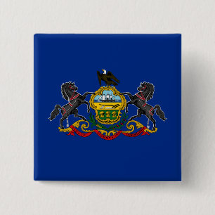 Pennsylvanian Flag 2 Inch Square Button