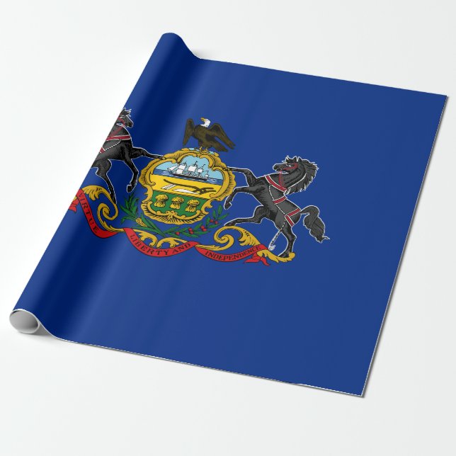 Pennsylvanian Flag Wrapping Paper (Unrolled)