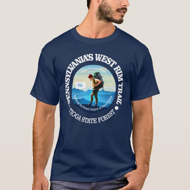 Pennsylvania's West Rim Trail T-Shirt (Front)