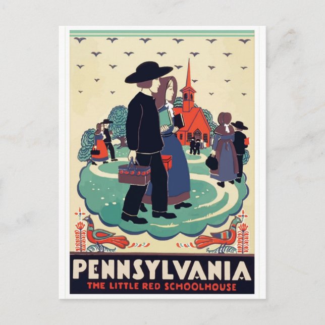 Pennsylvanie carte postale voyage vintage USA (Devant)