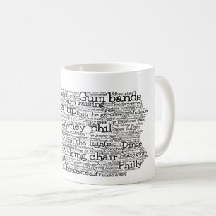 Pennsylvanie USA Slang Word Art Map Coffee Mug