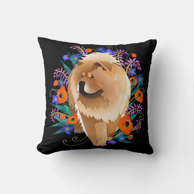PENNY 4 UR THOUGHTS Chow solid- choose size/style Throw Pillow (Front)