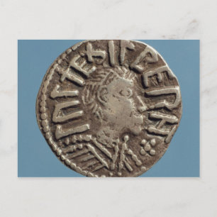 Penny Aethelberht Anglo-Saxon King East Anglia. Postcard