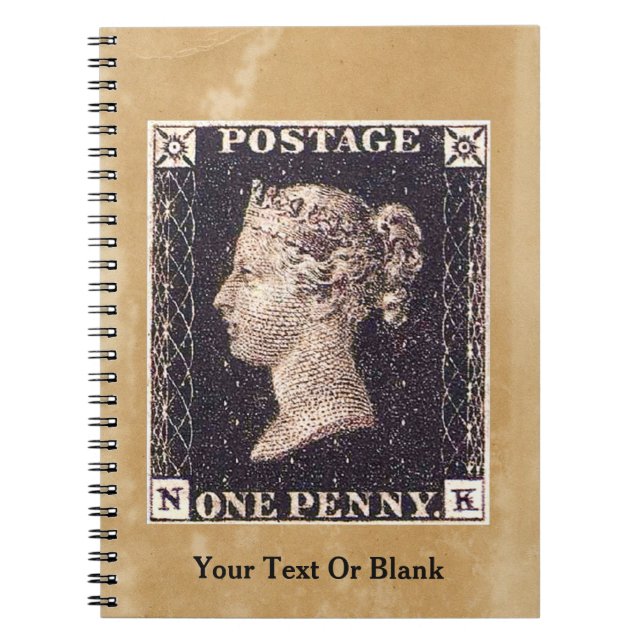 Penny Black Postage Stamp Notebook (Front)