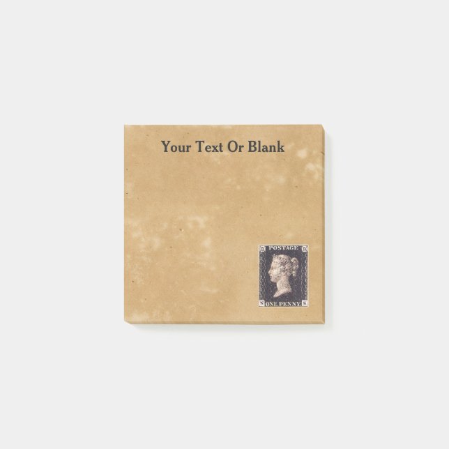 Penny Black Postage Stamp Post-it Notes (Front)