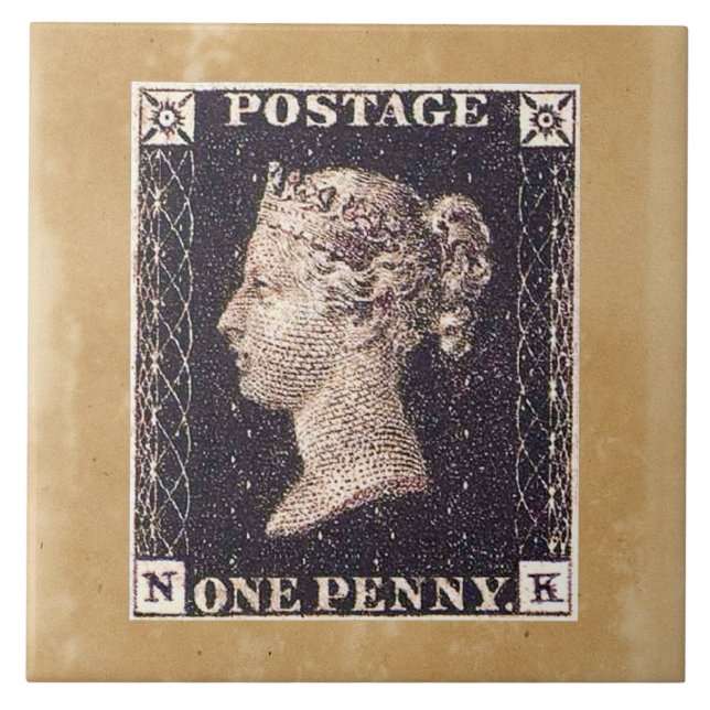 Penny Black Postage Stamp Tile (Front)