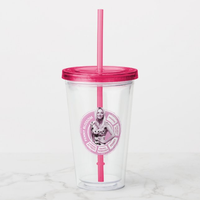 Penny Blossom Info Graphic Acrylic Tumbler (Front)