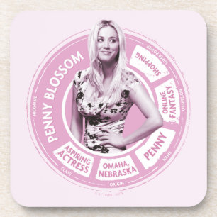 Penny Blossom Info Graphic Coaster