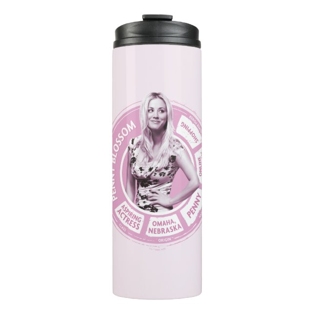 Penny Blossom Info Graphic Thermal Tumbler (Front)