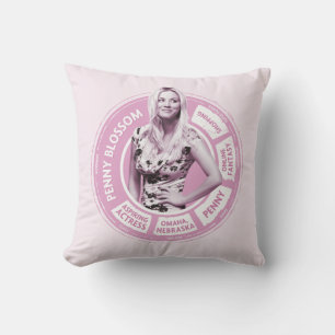 Penny Blossom Info Graphic Throw Pillow