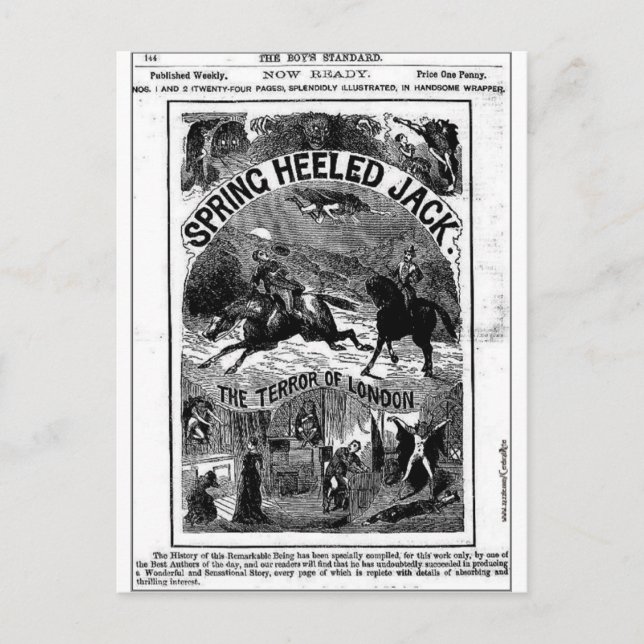 penny dreadful - spring-heeled jack postcard (Front)