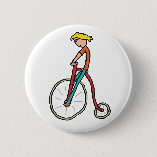 Penny Farthing 2 Inch Round Button (Front)