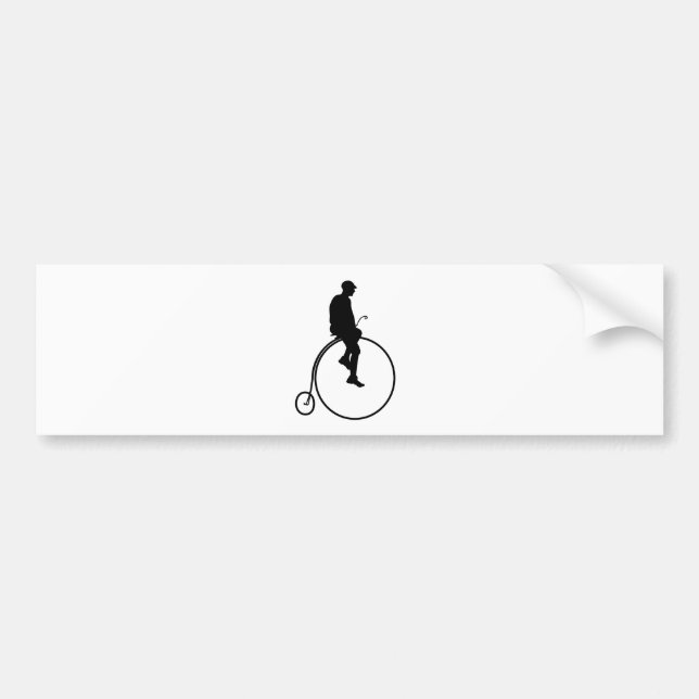Penny Farthing Bike Bumper Sticker (Front)