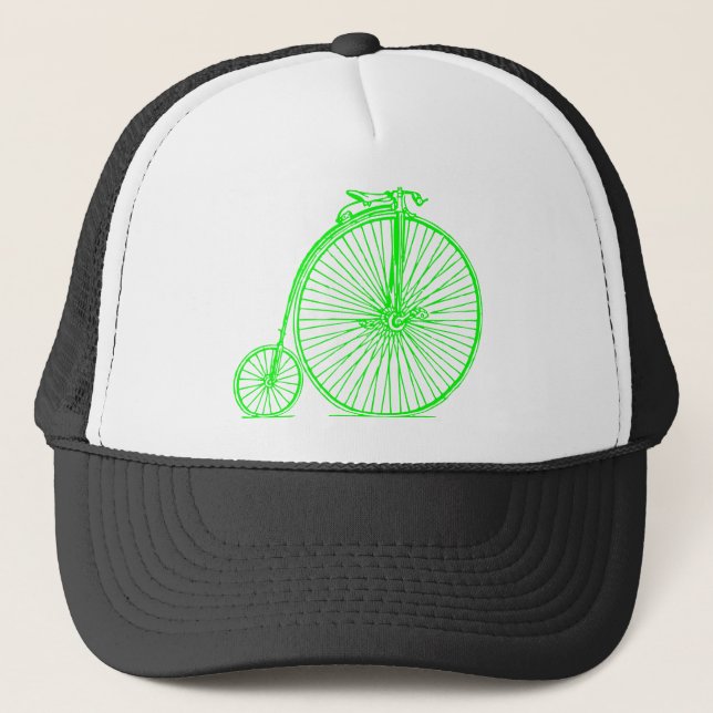 Penny Farthing - Green Trucker Hat (Front)