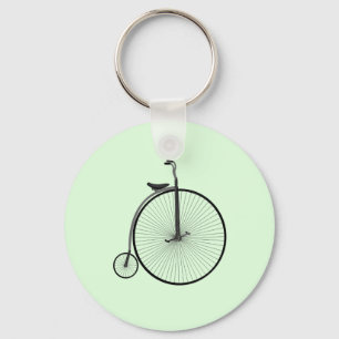Penny-Farthing High-Wheel Antique Bicycle on Mint Keychain