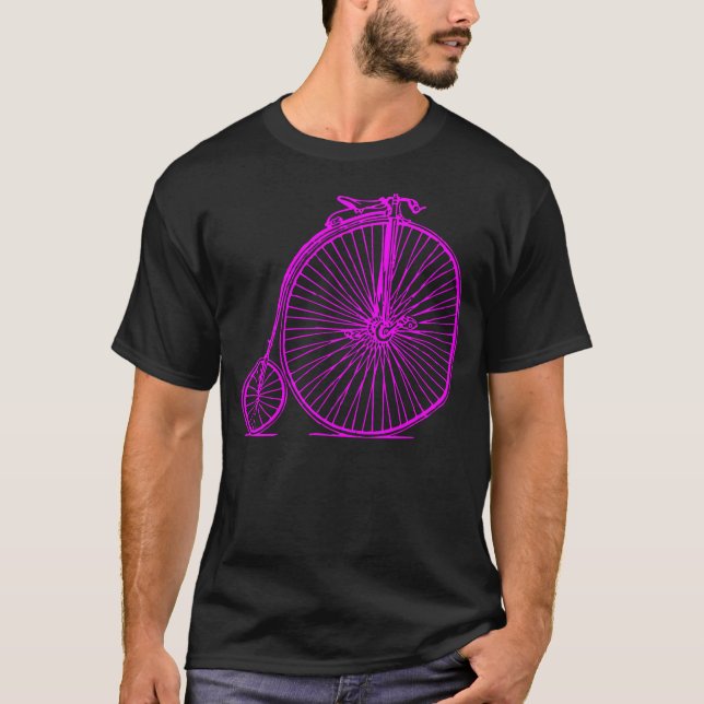 Penny Farthing - Magenta T-Shirt (Front)