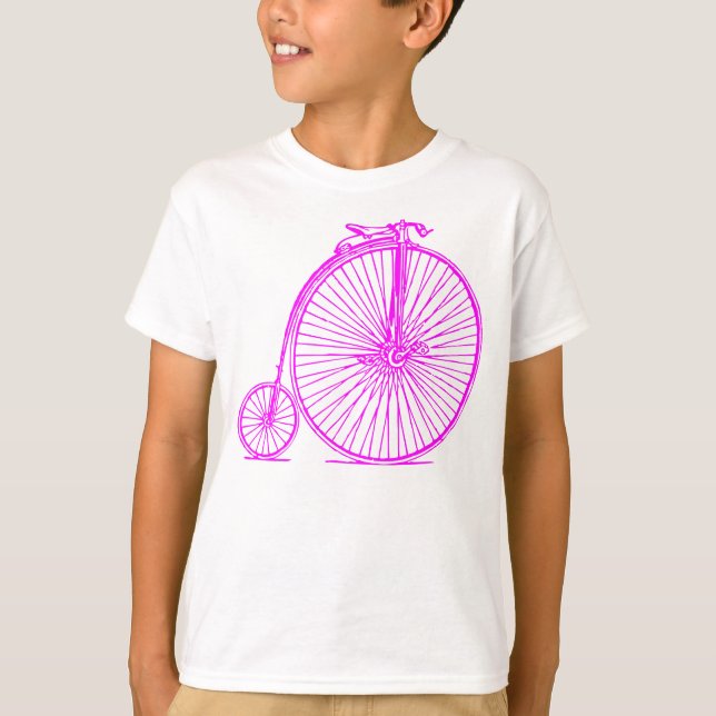 Penny Farthing - Magenta T-Shirt (Front)