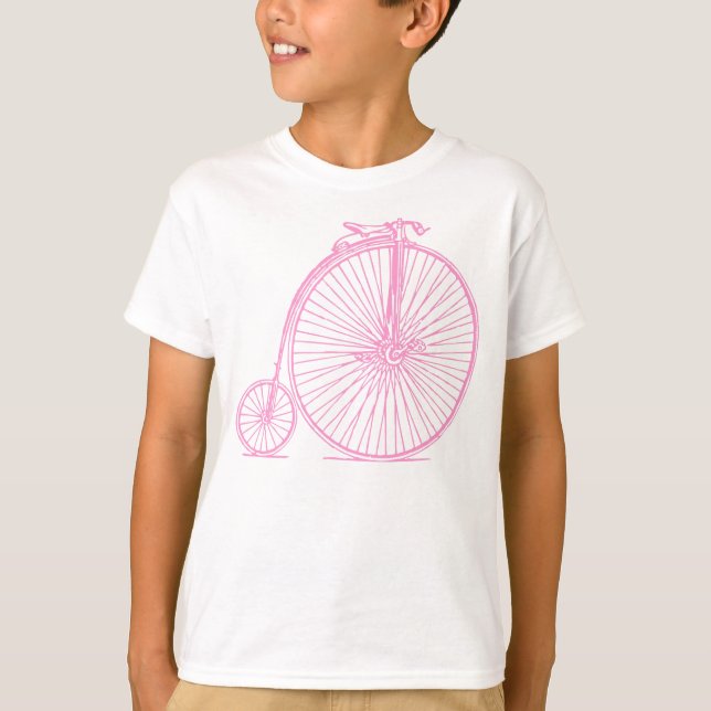 Penny Farthing - Pink T-Shirt (Front)