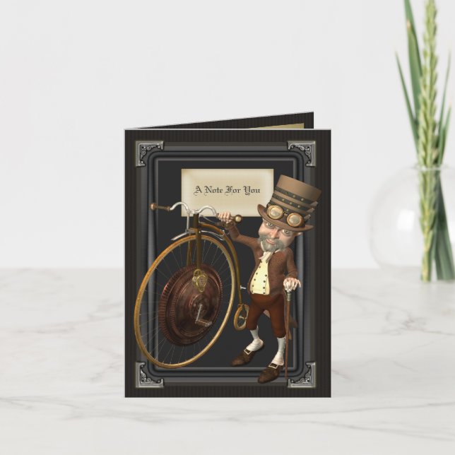 Penny Farthing Steampunk Notecards (Front)