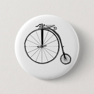 Penny Farthing Vintage Bicycle Illustration 2 Inch Round Button
