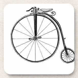 Penny Farthing Vintage Bicycle Illustration Coaster