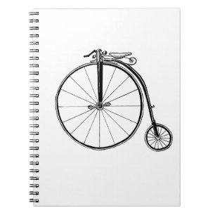 Penny Farthing Vintage Bicycle Illustration Notebook