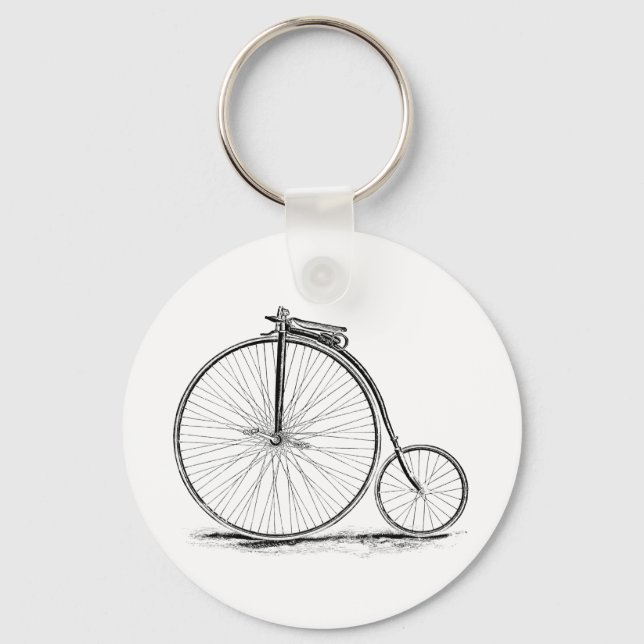 Penny Farthing Vintage High-Wheel Bicycle Keychain (Front)