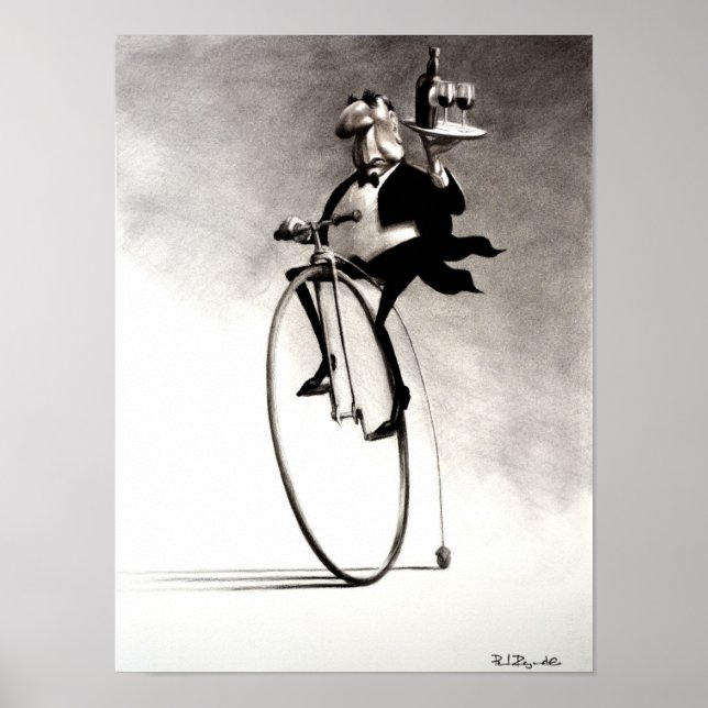 Penny-Farthing-Waiter Poster (Front)