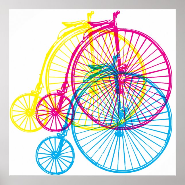 Penny Farthings CMYK Poster (Front)
