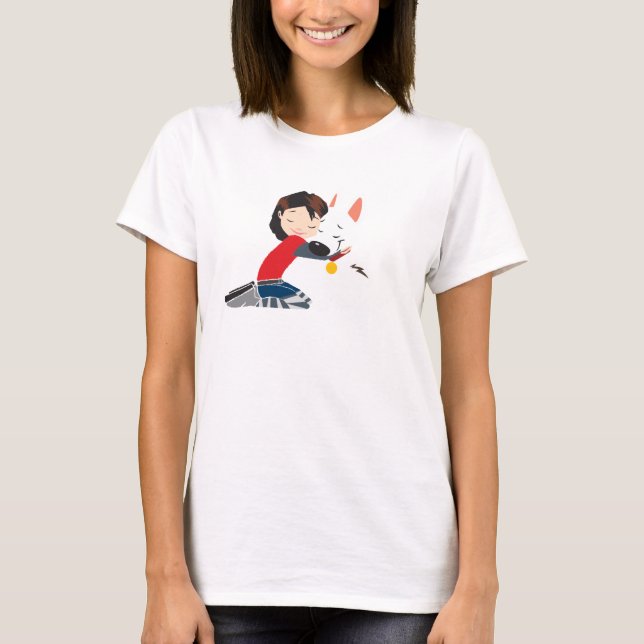 Penny Hugging BOLT Disney T-Shirt (Front)