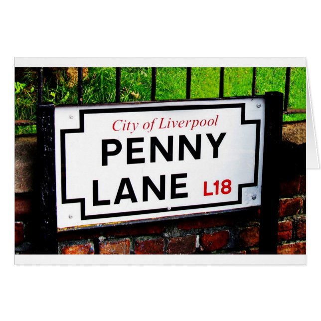 penny lane Liverpool England sign (Front Horizontal)