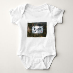 Penny Lane Street Sign, Liverpool UK Baby Bodysuit