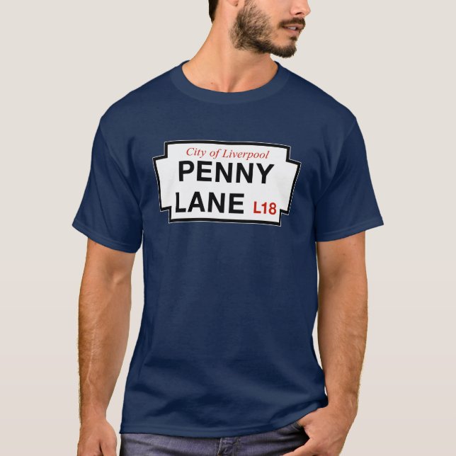 Penny Lane, Street Sign, Liverpool, UK T-Shirt (Front)