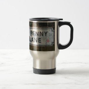 Penny Lane Street Sign, Liverpool UK Travel Mug