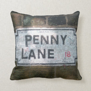 Penny Lane Street Sign Throw Pillow