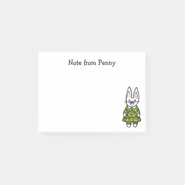 Penny the Rabbit Post-it Notes (Front)