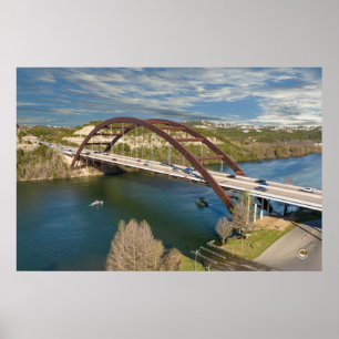 Pennybacker Bridge Austin, Texas, Colorado River Poster