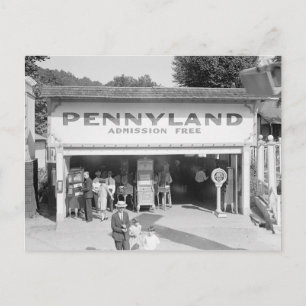 Pennyland Arcade, 1928 Postcard