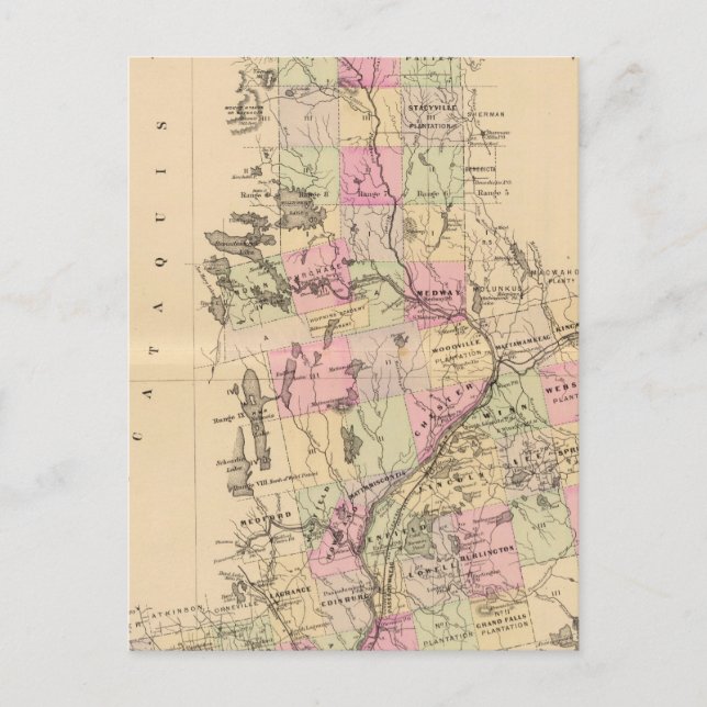 Penobscot County, Maine Postcard (Front)