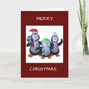 PENQUINS SE RÉUNISSENT POUR DIRE JOYEUSE CARTE DE 