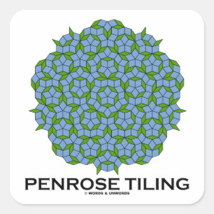 Penrose Tiling (Five-Fold Symmetry) Square Sticker